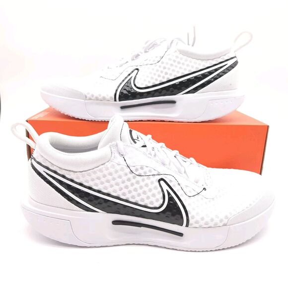 Nike (Mens 12) Zoom Court Pro HC Hard Court Tennis Lace Up Shoes White Sneakers‎ - Picture 1 of 7